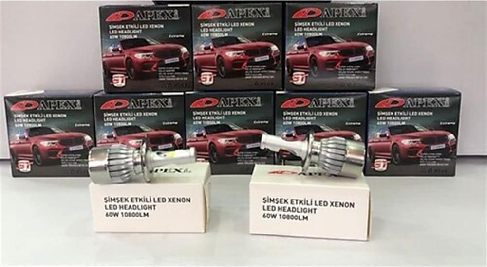 H1 Apexi Led Xenon  Şimşek Etkili 10800 Lümen 6000 k 