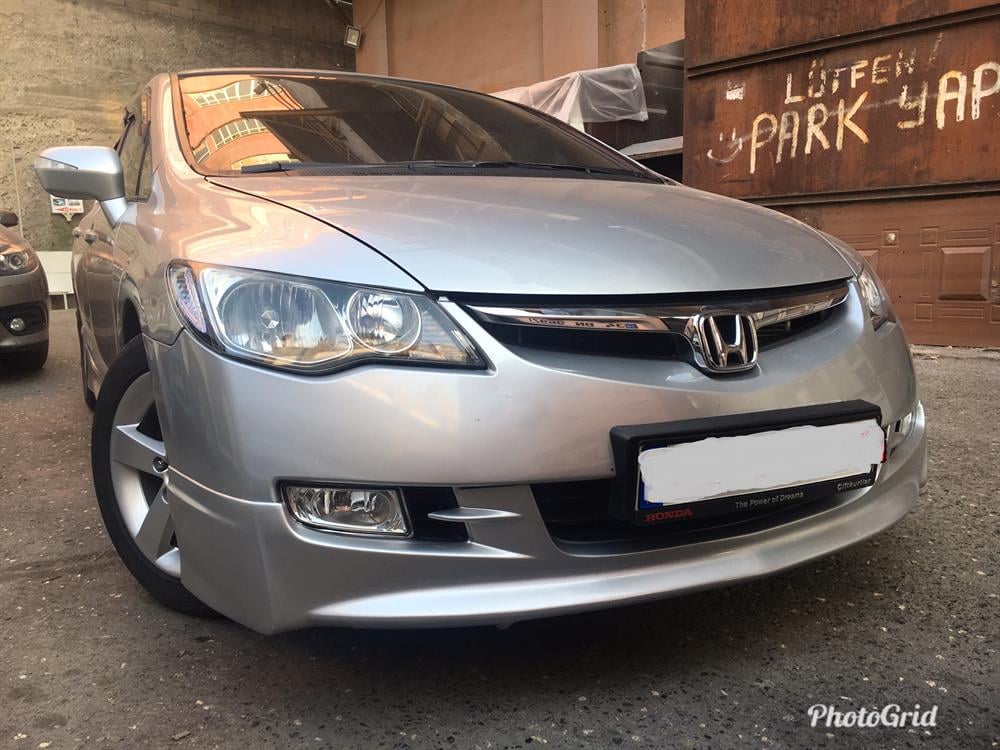 Honda Civic 2006 2009 Makyazsız Ön Ek Difüzör  Fiberglass  Boyasız