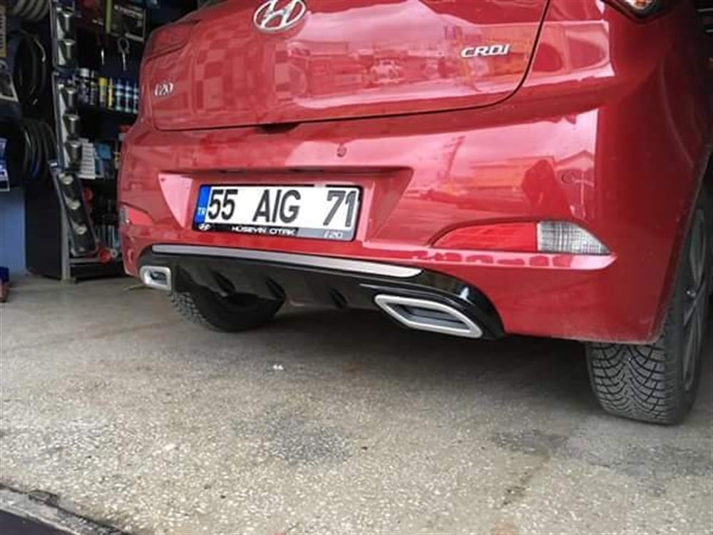 Hyundai i20 Difüzör Crome Model Parlak Siyah  (Plastik)