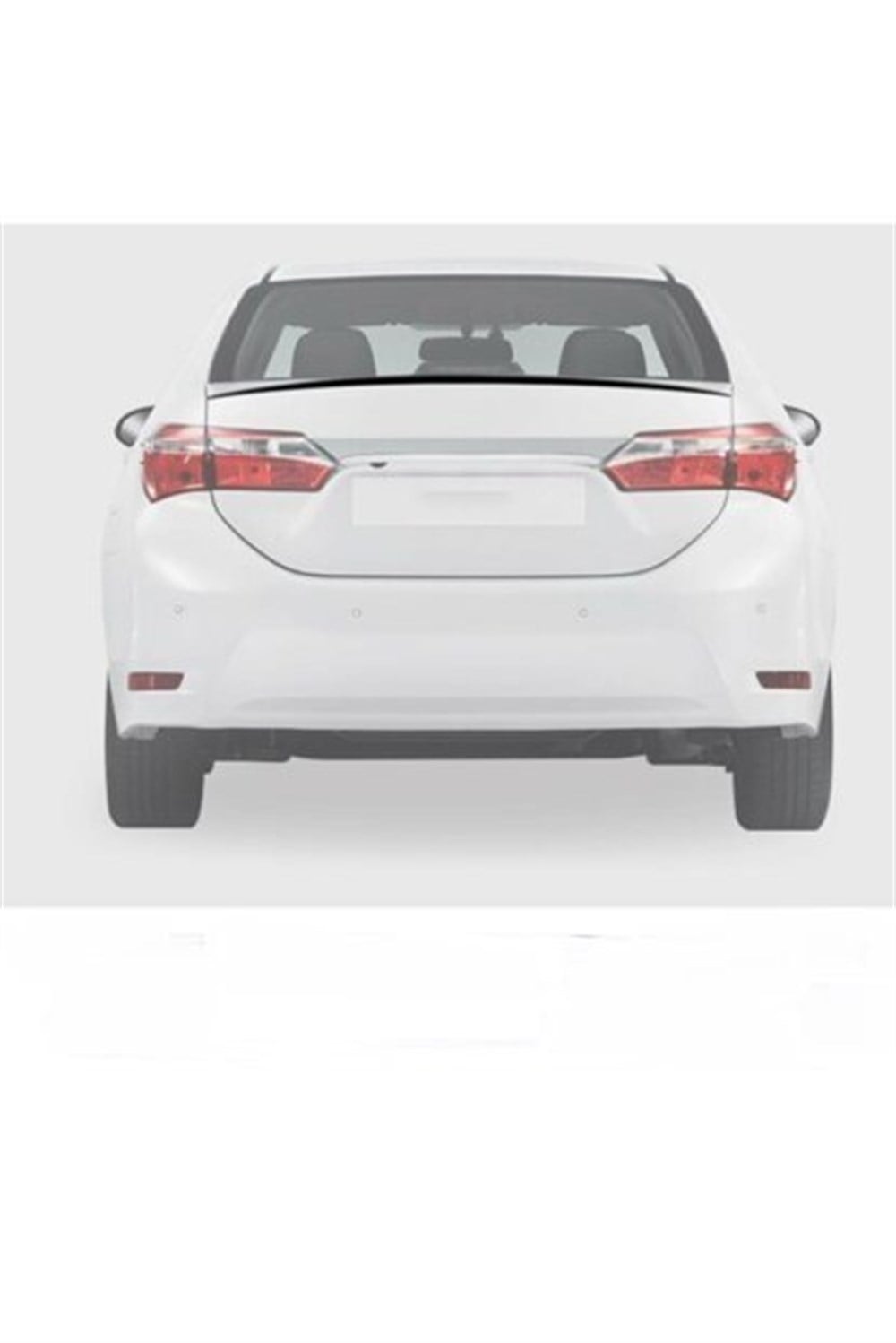 Toyota Corolla Plastik Parlak Siyah Spoiler
