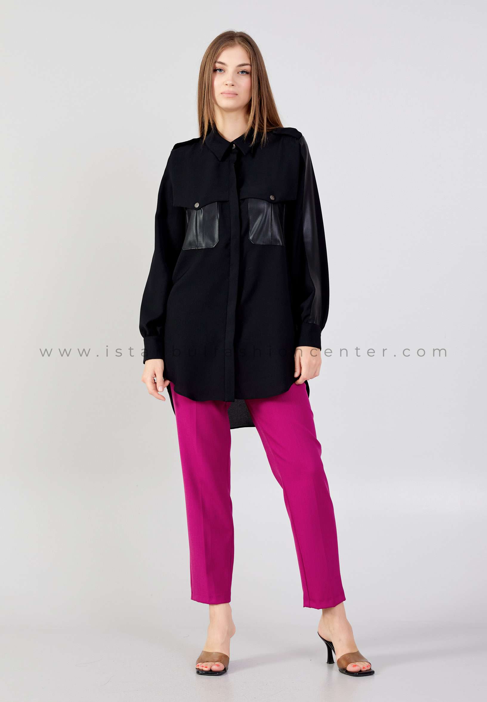 Long Sleeve Solid Color Regular Black Shirt