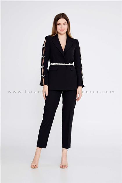 BONA VITA EXCLUSIVELong Sleeve Regular Black Suit Bnv23y9027syh