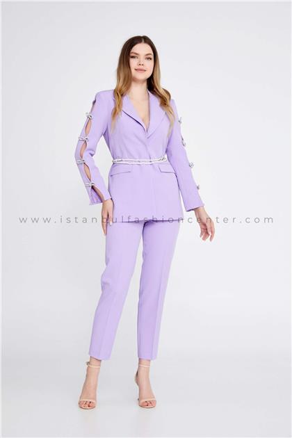 BONA VITA EXCLUSIVELong Sleeve Regular Purple Suit Bnv23y9027lıl