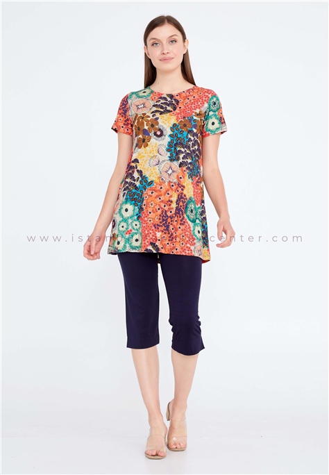 COCOON Short Sleeve Lycra Floral Regular Multicolor Two-Piece Outfit Ccn70041org