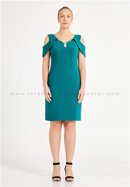 DRESS UPSleeveless Mini Crepe Column Plus Size Green Evening Dress Drs174-bysl