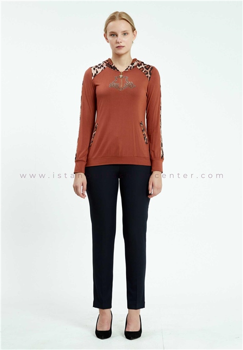 HALLMARK Long Sleeve Animal Print Regular Orange Sweatshirt Ser17004krt