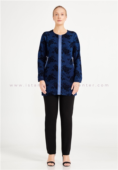 HALLMARK Long Sleeve Velvet Plus Size Navy Cardigan Ser21212org