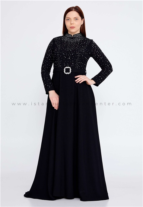 HALLMARKLong Sleeve Maxi Crepe Column Plus Size Black Wedding Dress Leq2206syh