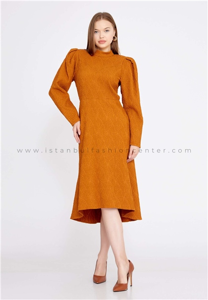HALLMARKLong Sleeve Midi Polyester Column Regular Orange Casual Dress Kmy22w40819kar