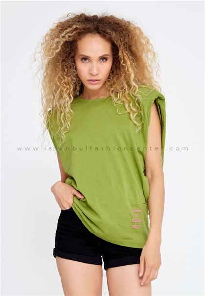 HALLMARKShort Sleeve Solid Color Regular Green T-shirt Kmy22s10960yye