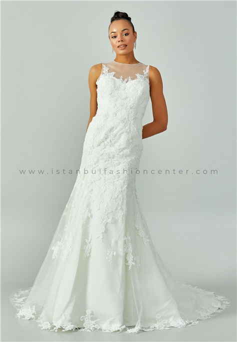 HALLMARKSleeveless Maxi Lace Regular Ecru Bridal Dress Enz00456kib