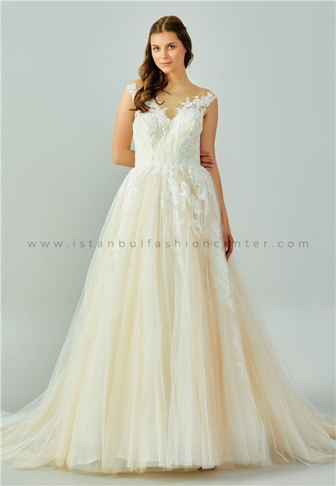 HALLMARKSleeveless Maxi Lace Regular Ecru Bridal Dress Enz00210som