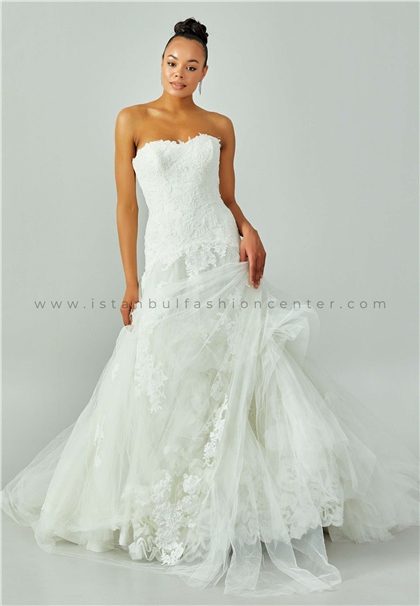 HALLMARKStrapless Maxi Tulle Regular White Bridal Dress Enz00151kib