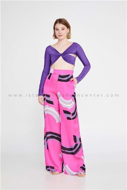 IJO & CORegular Fit Regular Fuchsia Pants Ijo3133fus