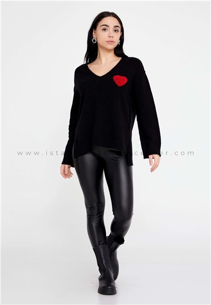 KAMEYALong Sleeve Wool Solid Color Regular Black Sweater Kmy23k90110syh