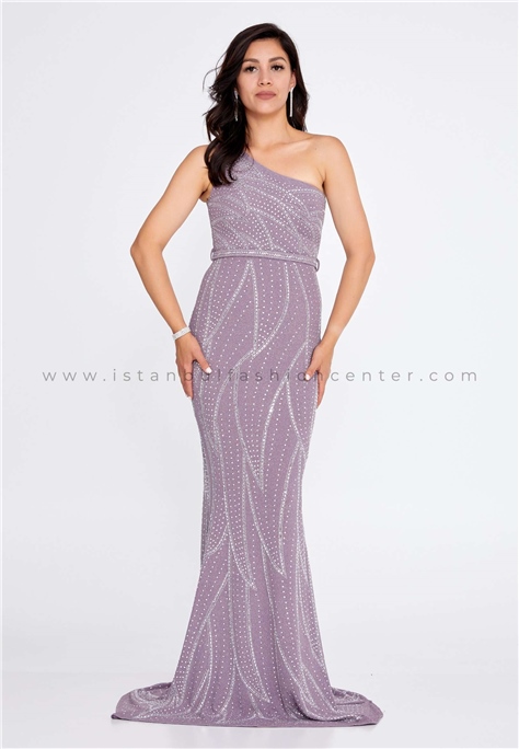 LADONATELLASleeveless Maxi Lycra Mermaid Regular Purple Wedding Dress Ldn9363lıl