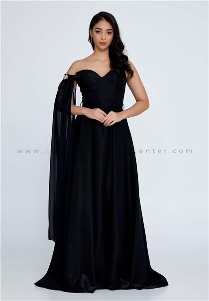 LOVERICASleeveless Maxi Crepe Column Regular Black Wedding Guest Dress Lvr3222syh