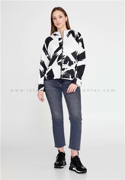 MASCIONILong Sleeve Printed Regular Black-White Sweatshirt Msc23y2610ekr
