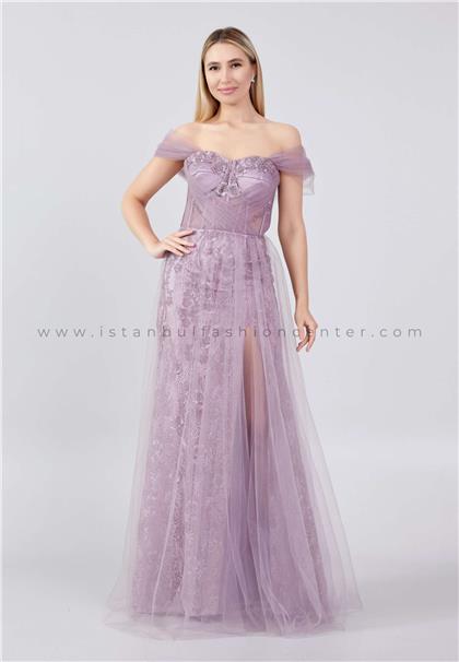 MAXXESleeveless Maxi Tulle Column Regular Purple Prom Dress Max5514dtlgkr