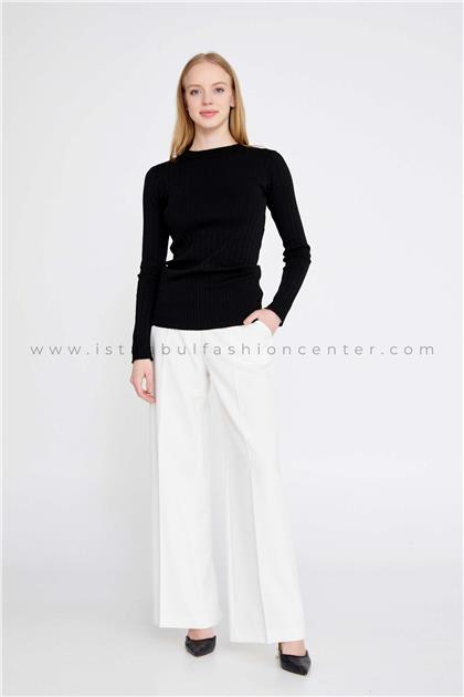 MIZALLELong Sleeve Knitwear Solid Color Regular Black Sweater Mzlm2mz1030210138syh