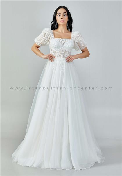 NALANS BRIDALShort Sleeve Maxi Tulle Plus Size Ecru Wedding Dress Nlspas2338-bkib
