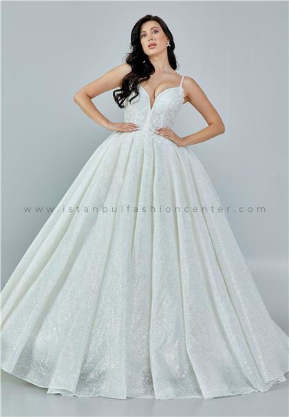 NALANS BRIDALSleeveless Maxi Tulle Plus Size Ecru Wedding Dress Nlskly1035-bkib