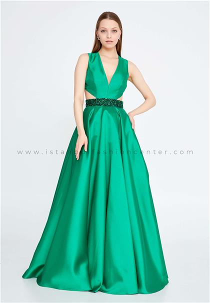 PROMLACESleeveless Maxi Polyester A - Line Regular Green Prom Dress Prl750zum