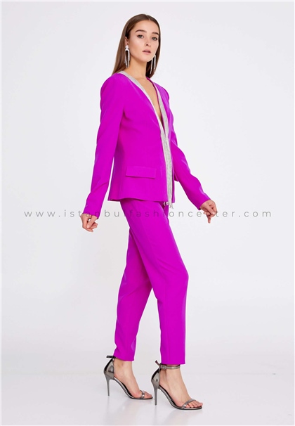 RENGIN Long Sleeve Regular Fuchsia Suit Ren6083fus