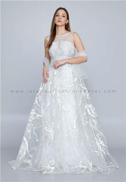 TIARASleeveless Maxi Tulle A - Line Regular White Prom Dress Tarb20-26197kem