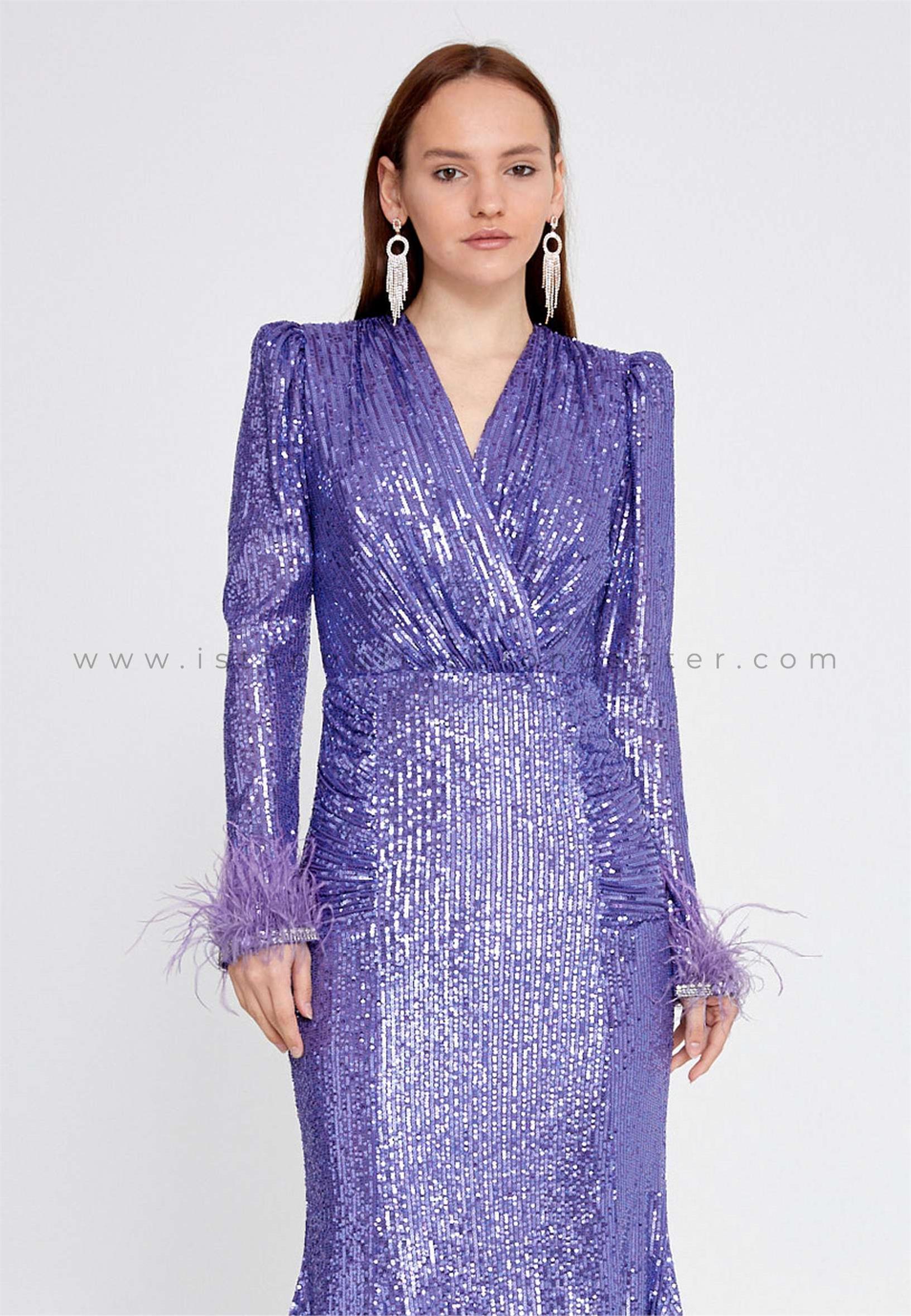 Purple Sequin Evening Wrap