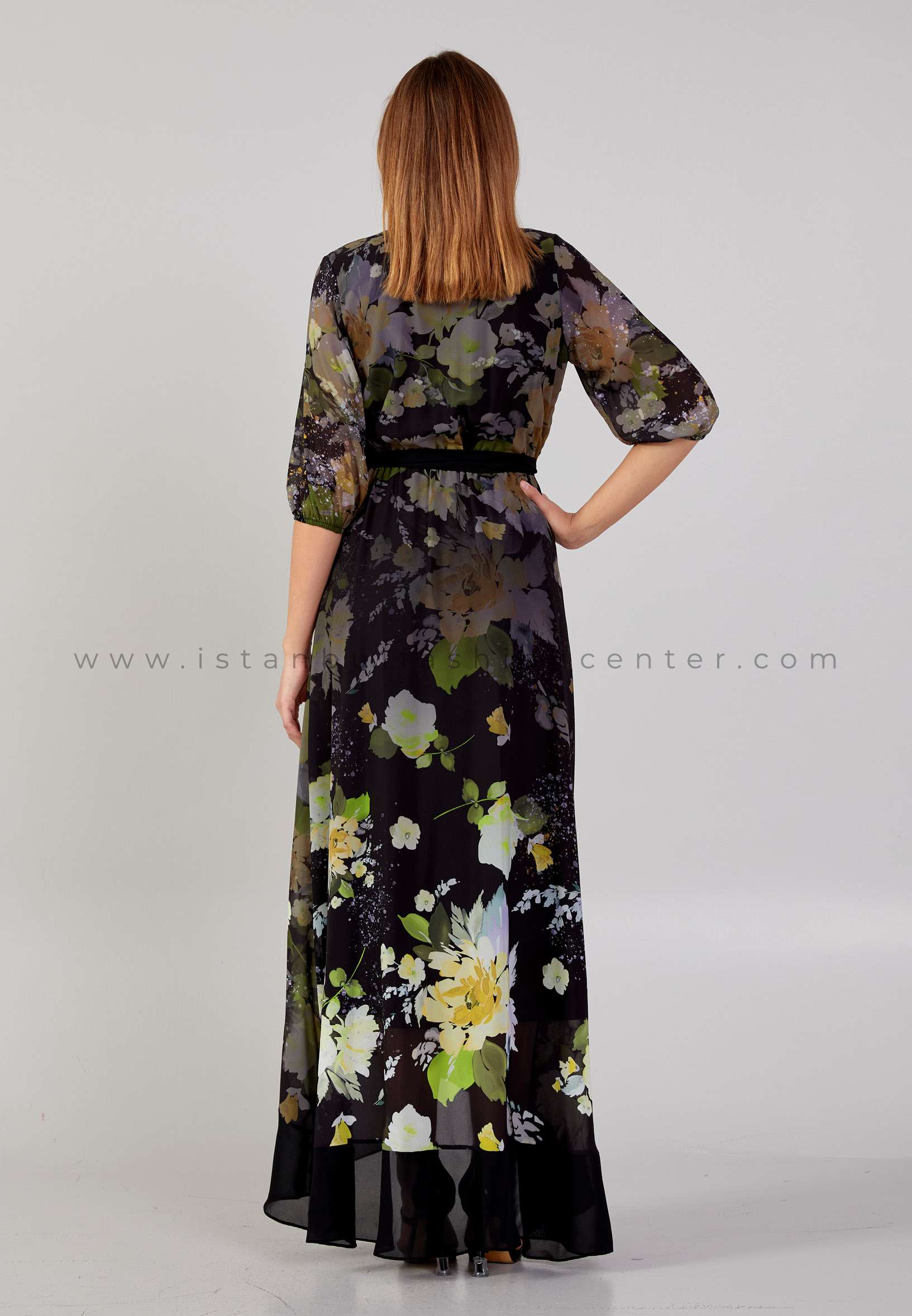 Multicolor maxi hotsell dress with sleeves