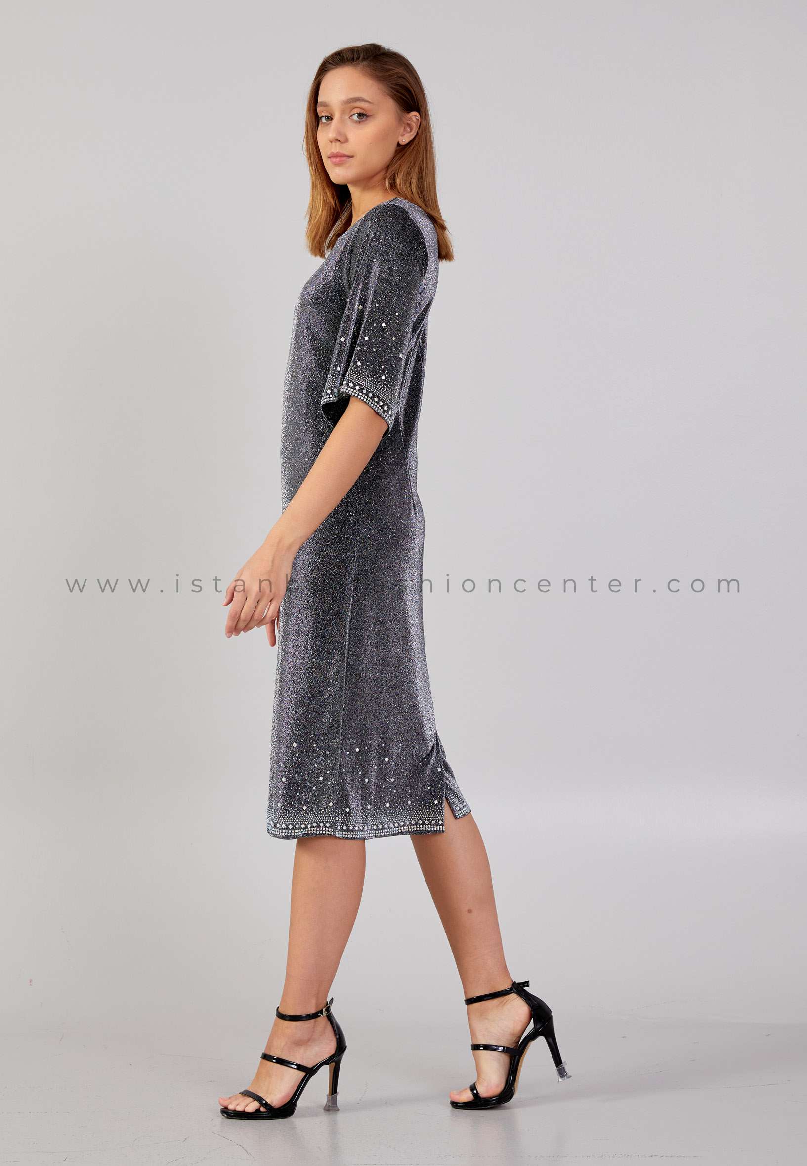 Grey midi 2025 occasion dress