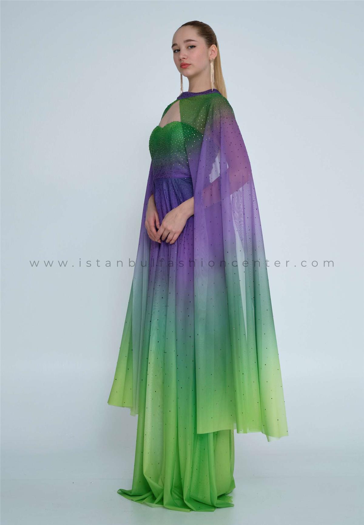 Green Purple Ombre Dress