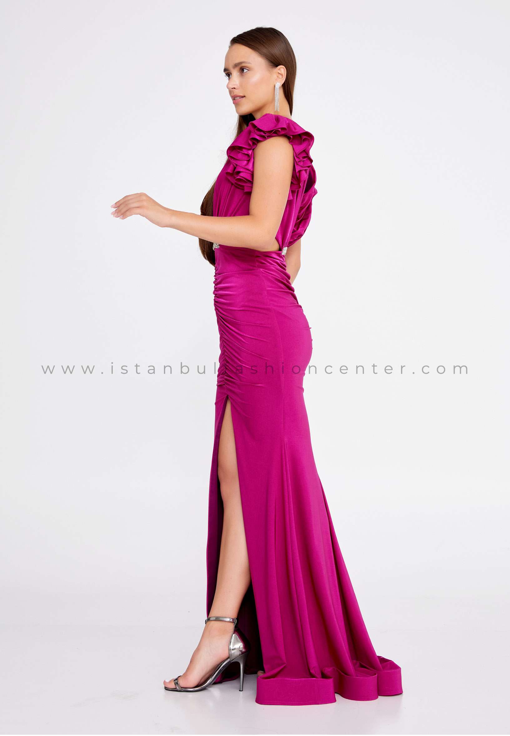 Pink short hotsell sleeve maxi dress