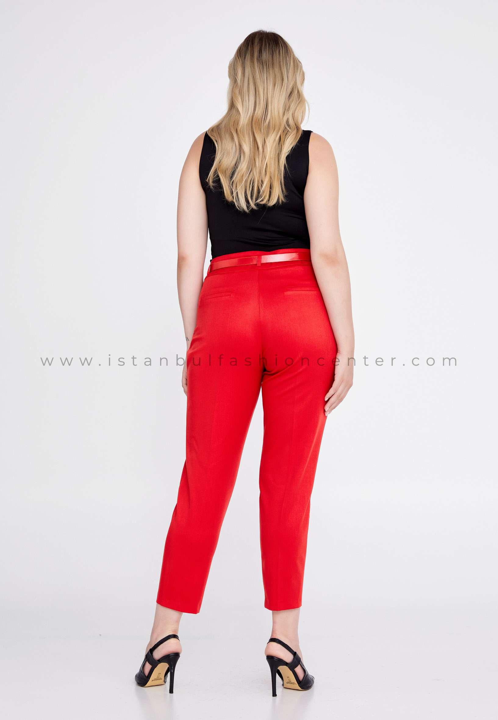 GEMKO Skinny Fit Plus Size Black Pants Gem14160xlsyh