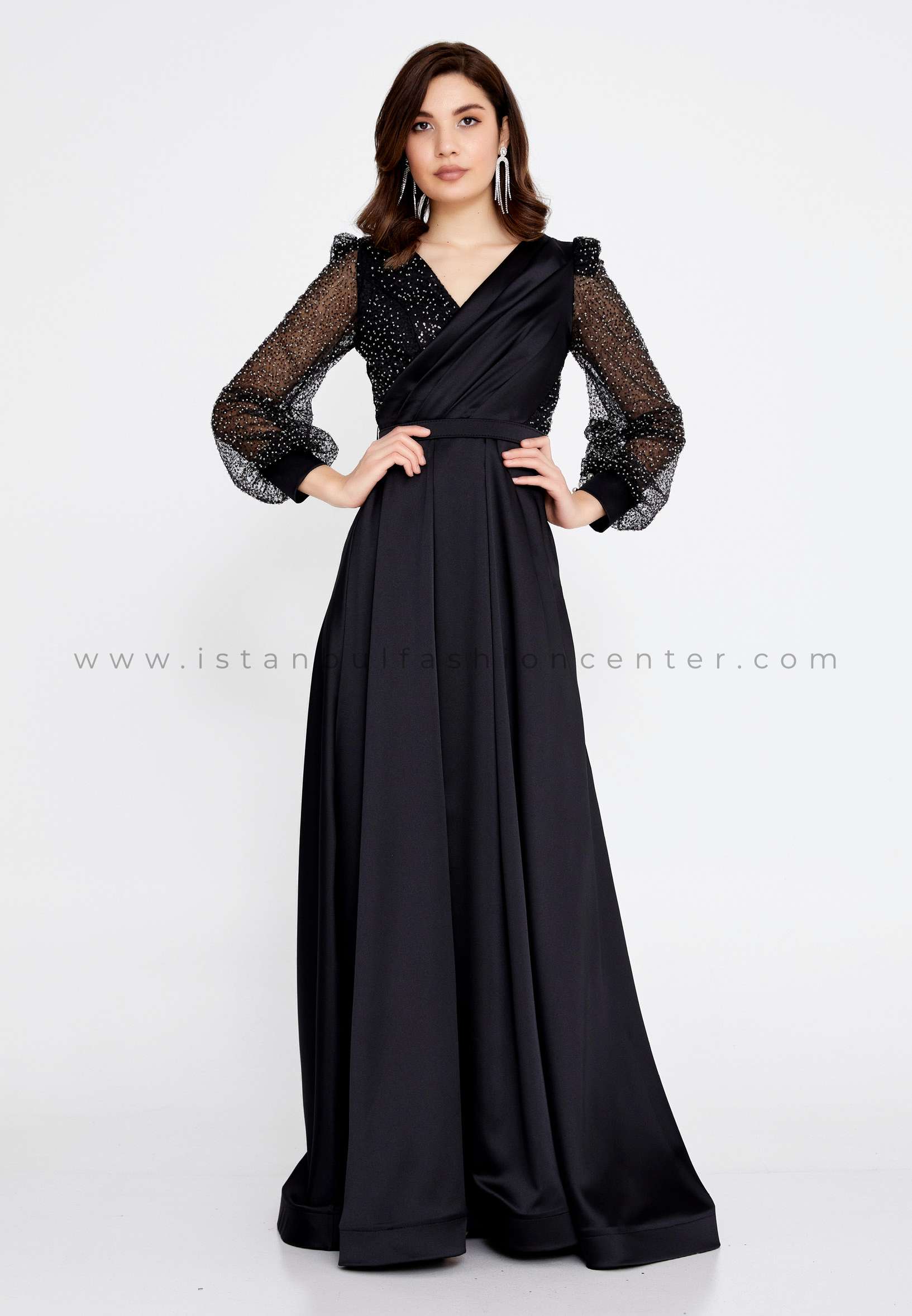 Style 200 Chanel Black dress Size 8 Wedding Guest Long Sleeve Black Floor  Length Maxi on Queenly