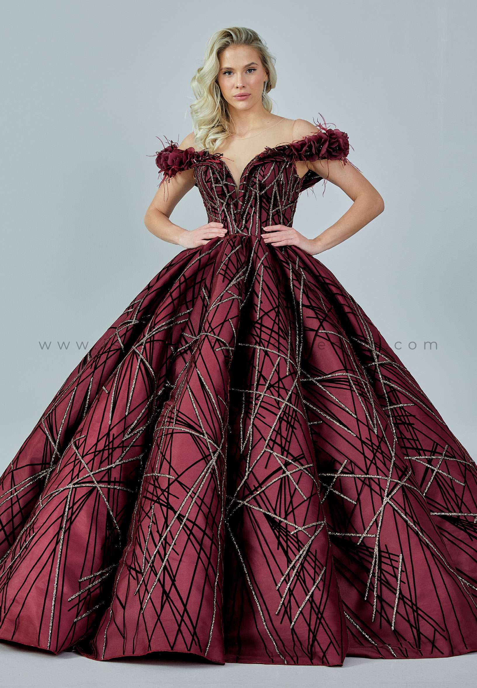 Burgundy clearance engagement dress