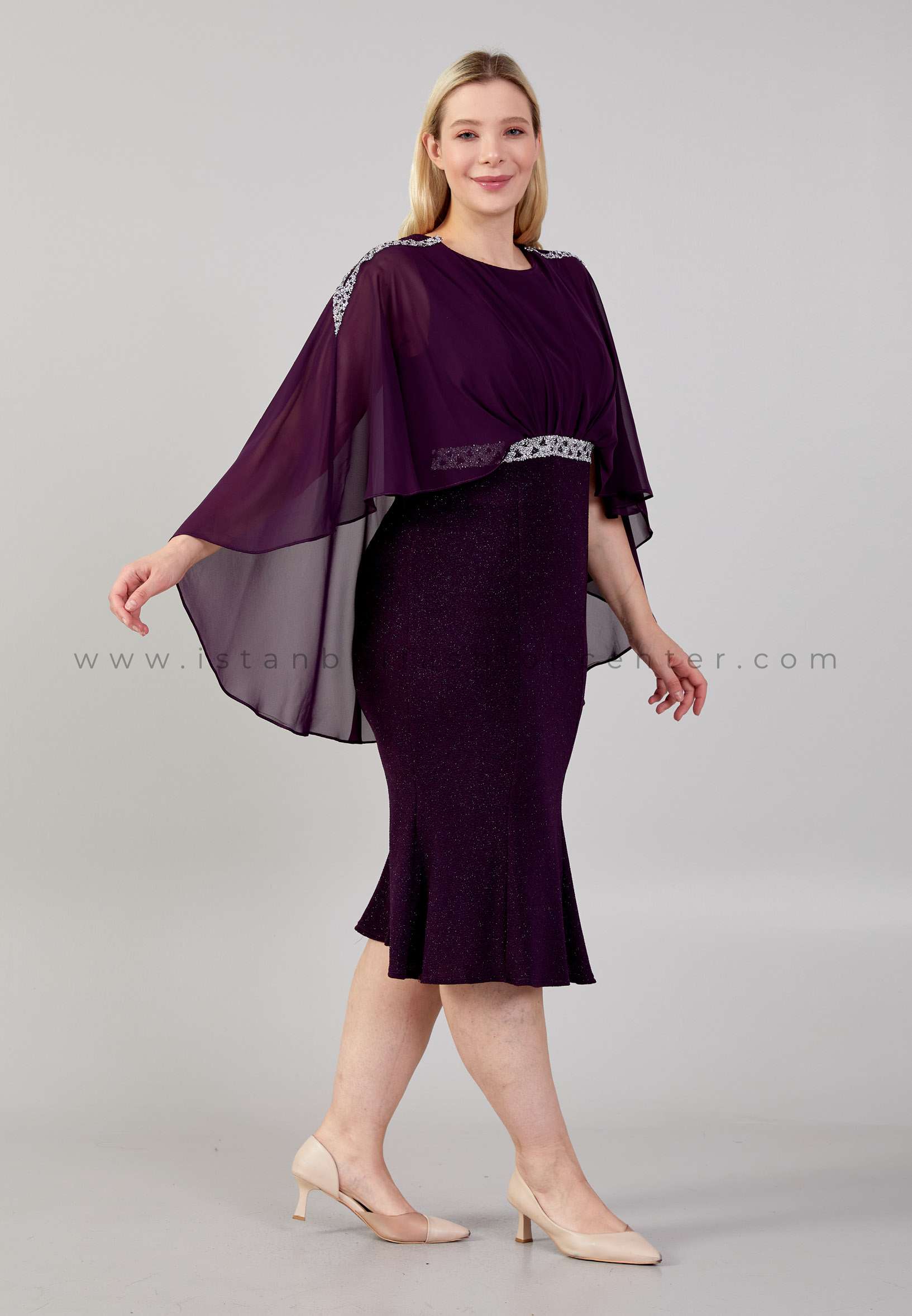 Purple mid length dress hotsell