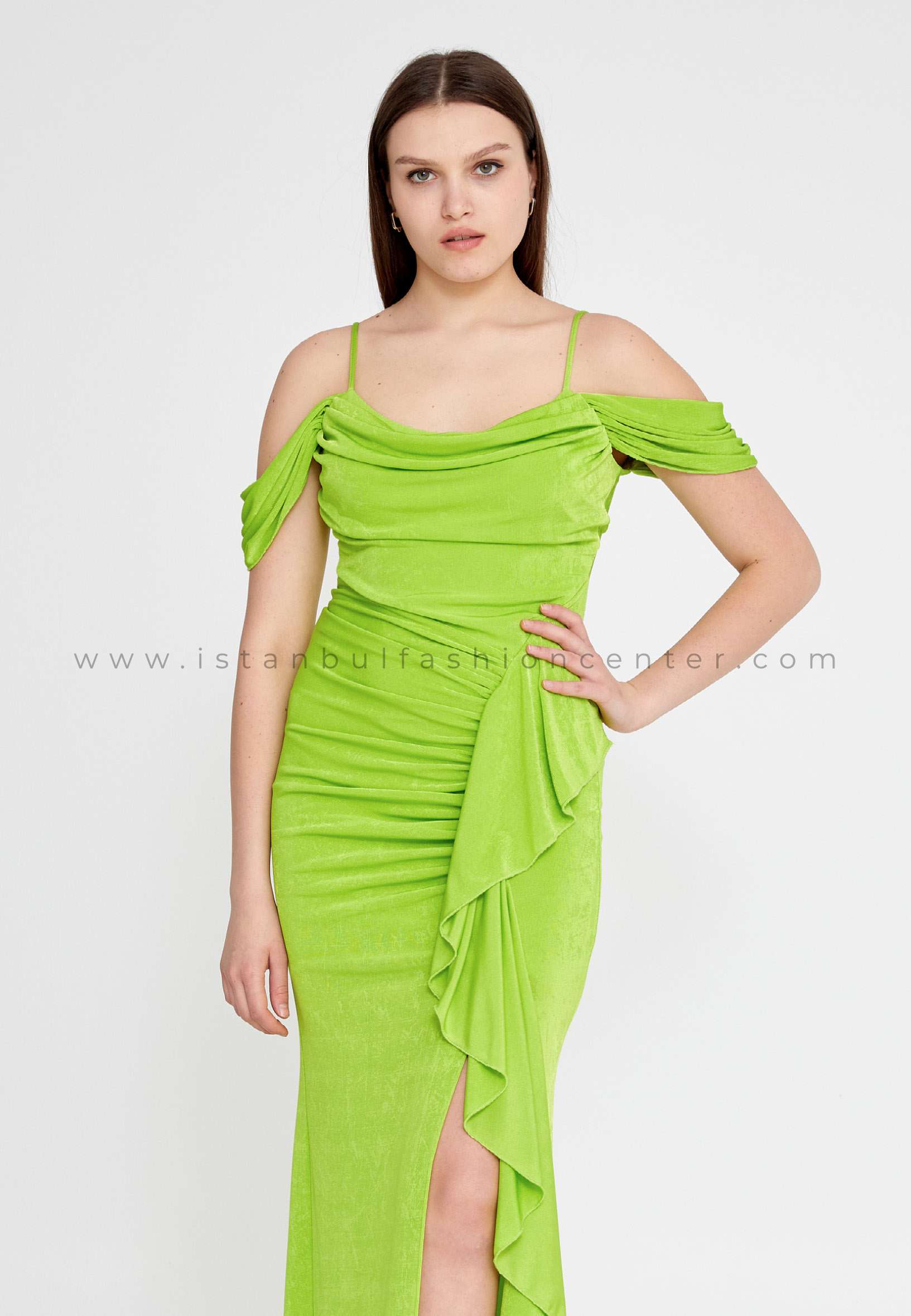 Lime green shop evening dress