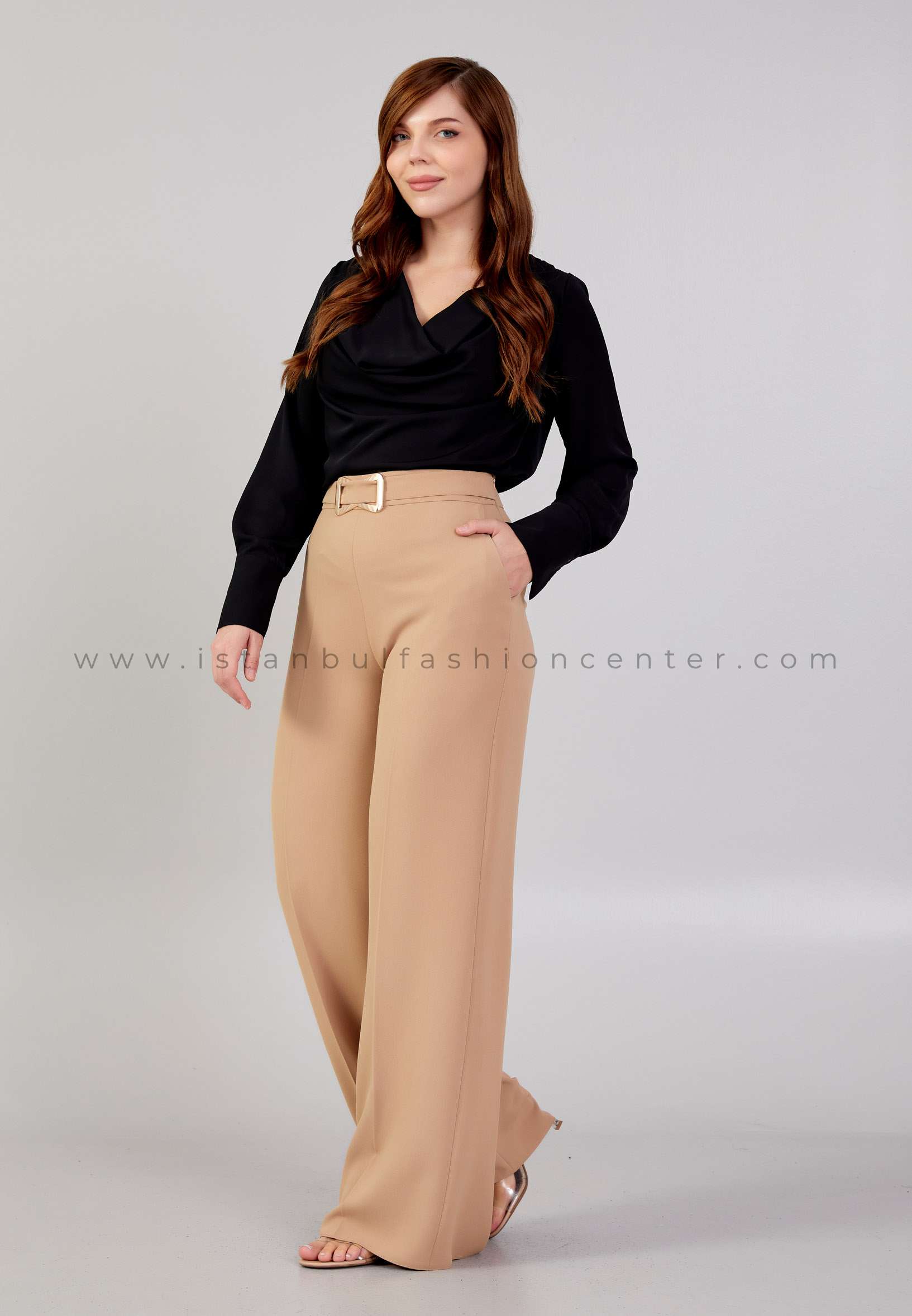 GEMKO Skinny Fit Plus Size Black Pants Gem14160xlsyh