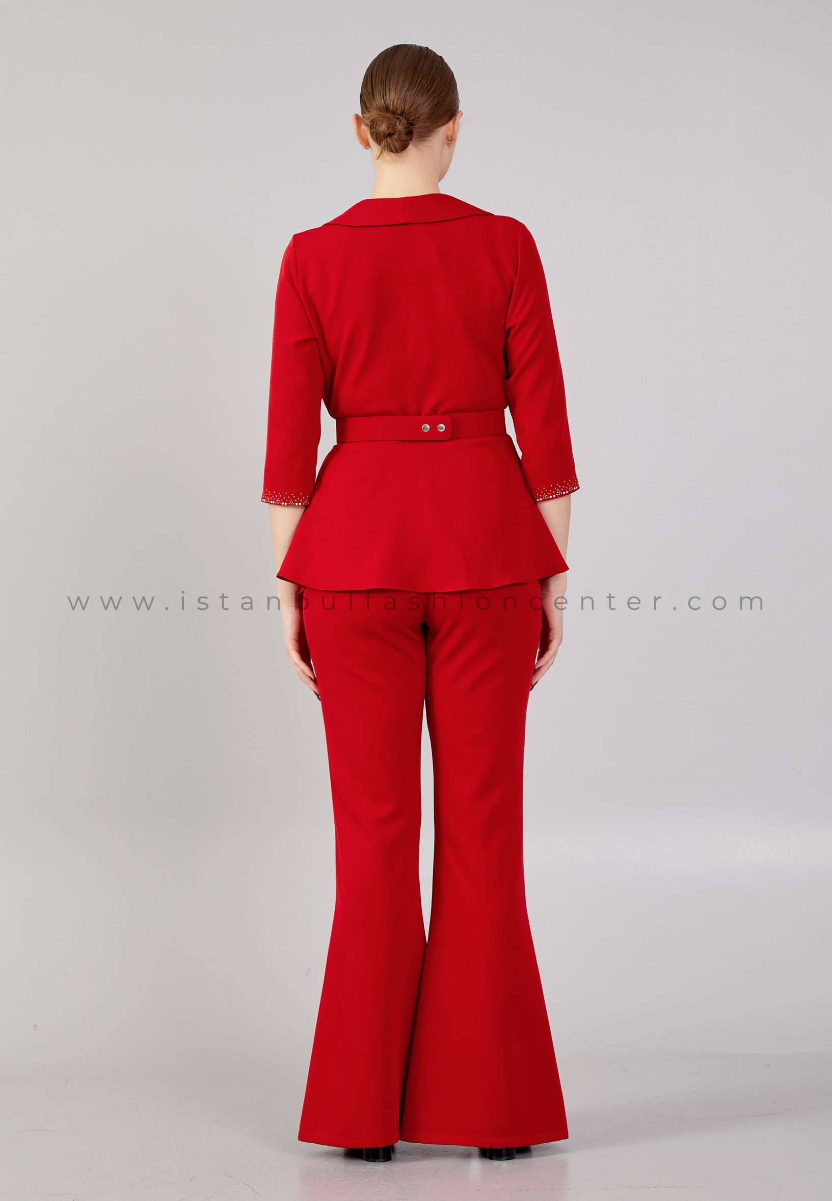 Women's plus size red pants best sale suit