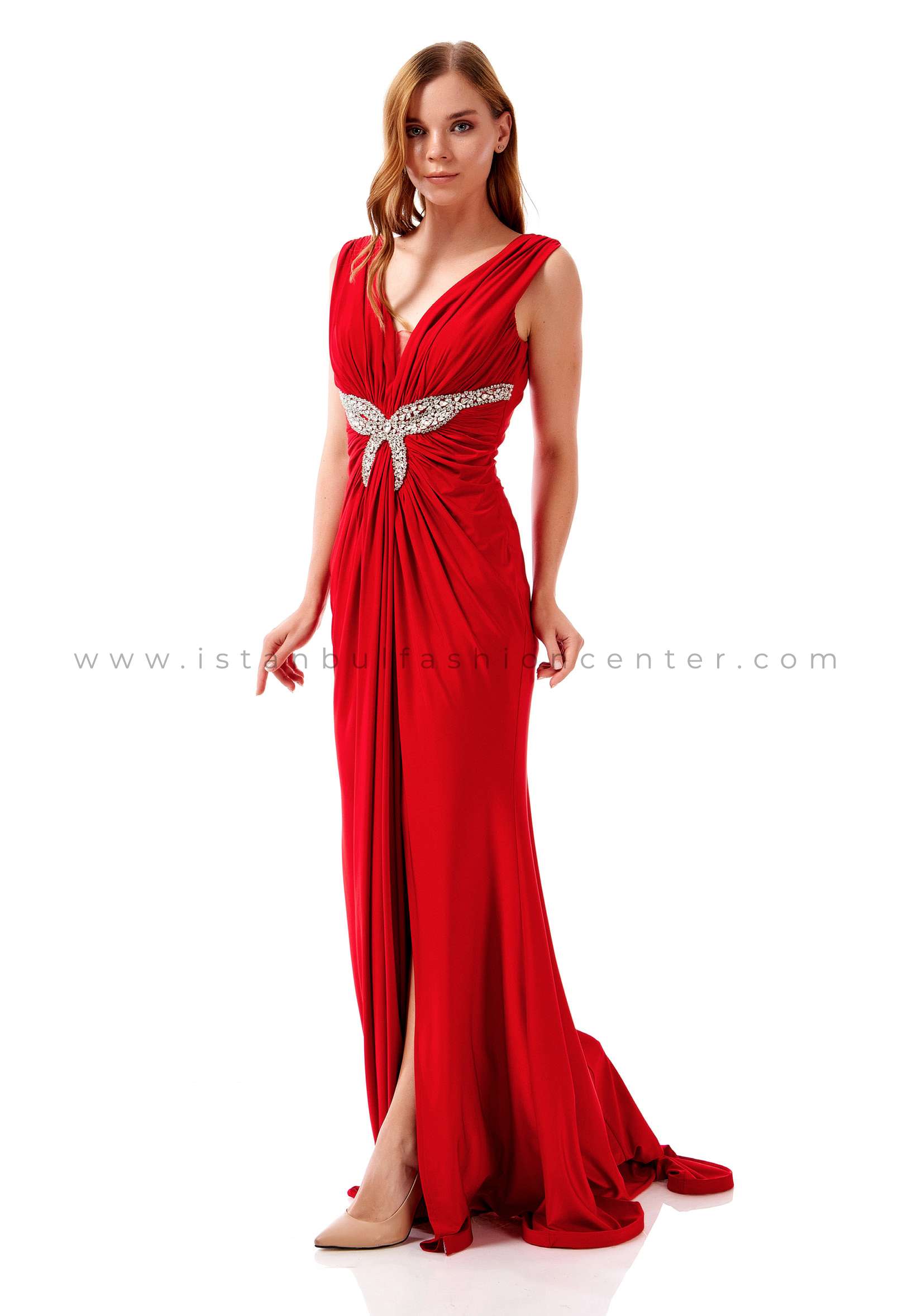 HOT CONTACT Ordinaire Sans manches Maxi Lycra Sirène Rouge Femmes en gros  Robe de Mariage HOT5016kır | Istanbul Fashion Center