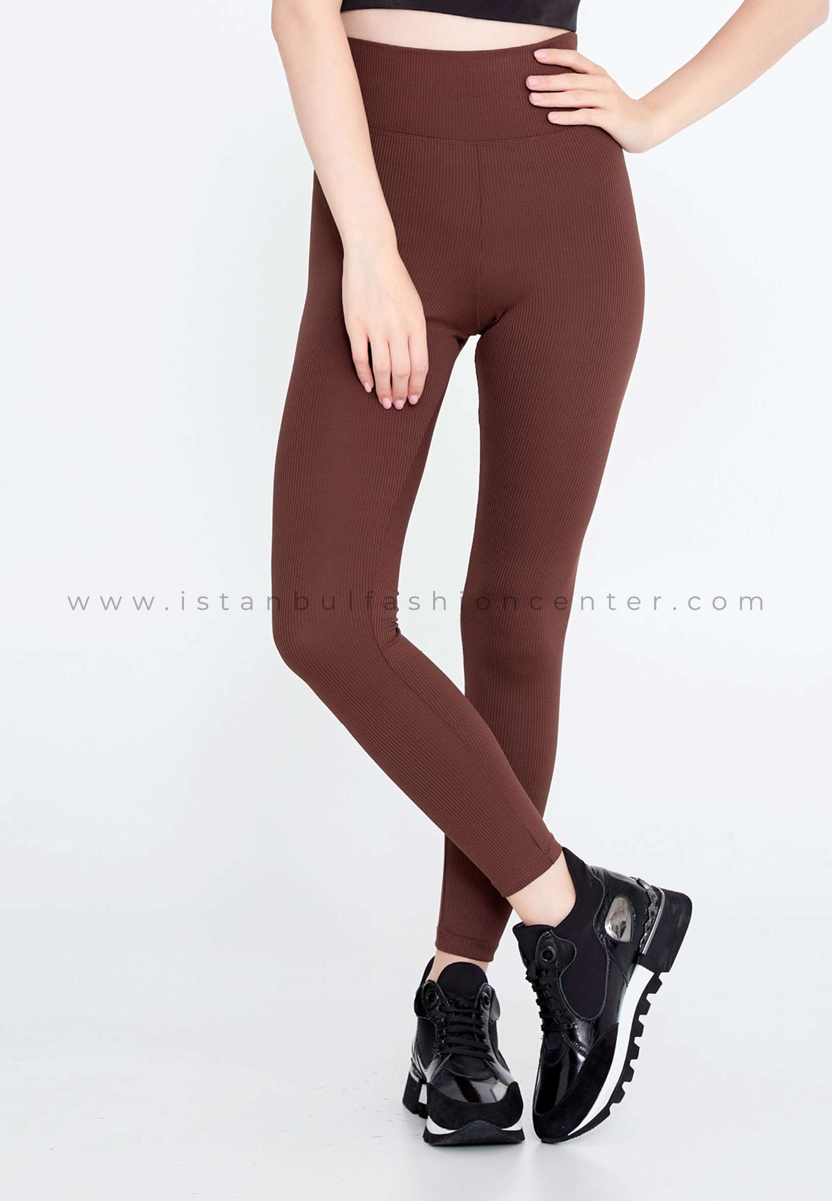 İKSORA exclusive Lycra Solid Color Regular Beige Leggings