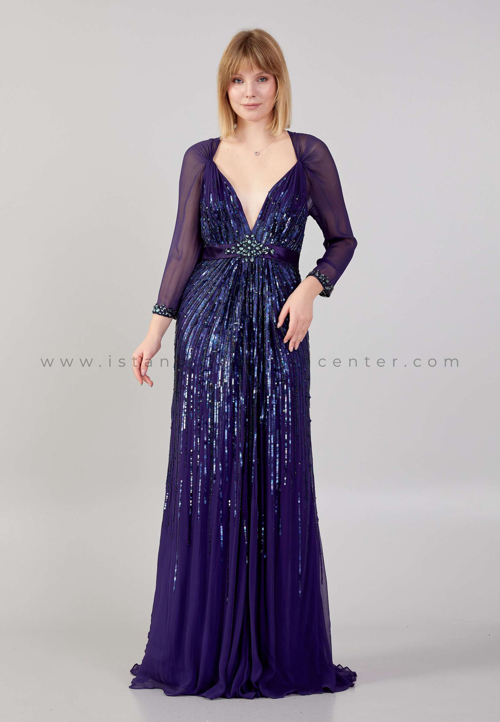 Purple mid store length dress