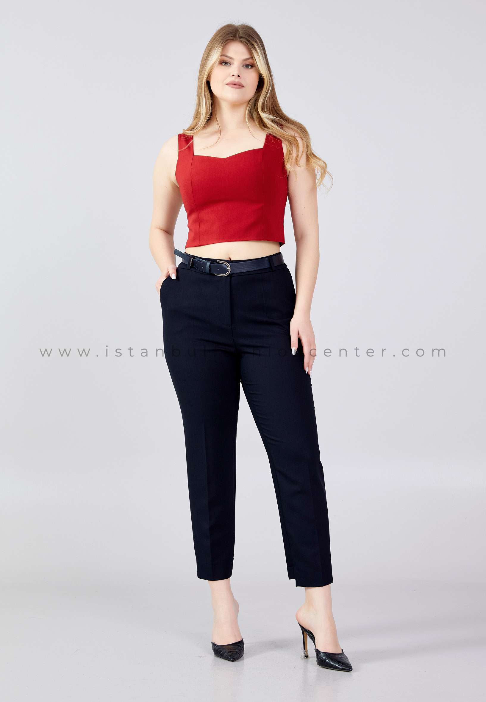 MERKUR Regular Fit Plus Size Navy Pants Mrk105-8088lac