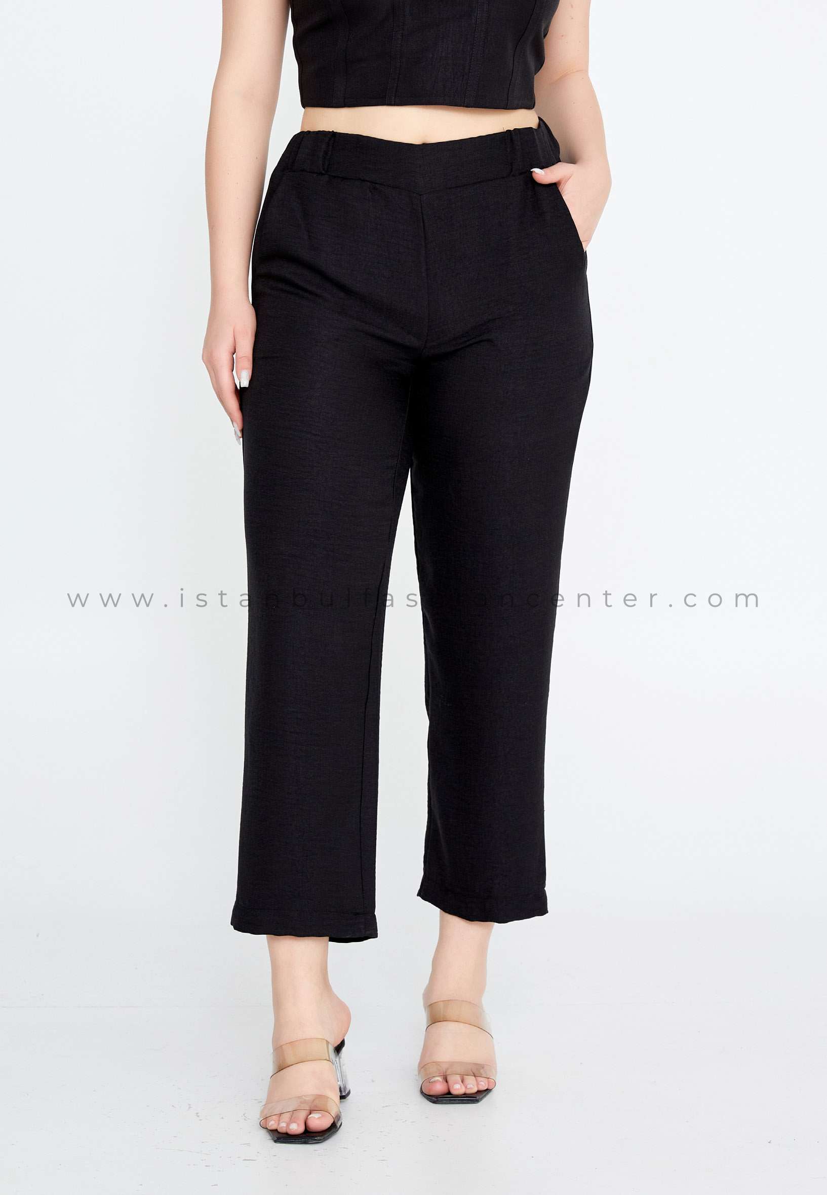 NELLY Regular Fit Plus Size Black Pants Nly230450028syh