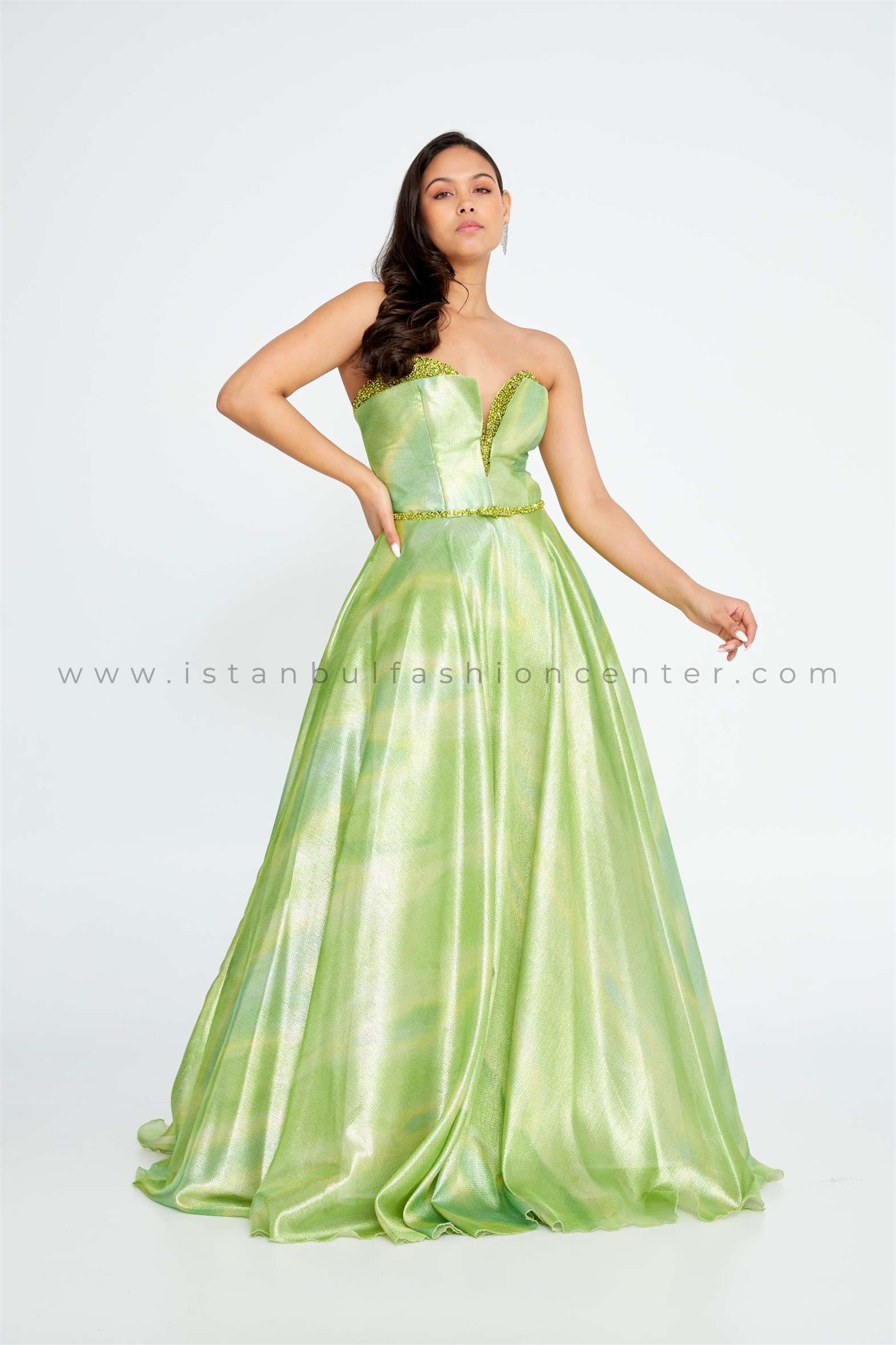 Lemon Green Evening Dresses