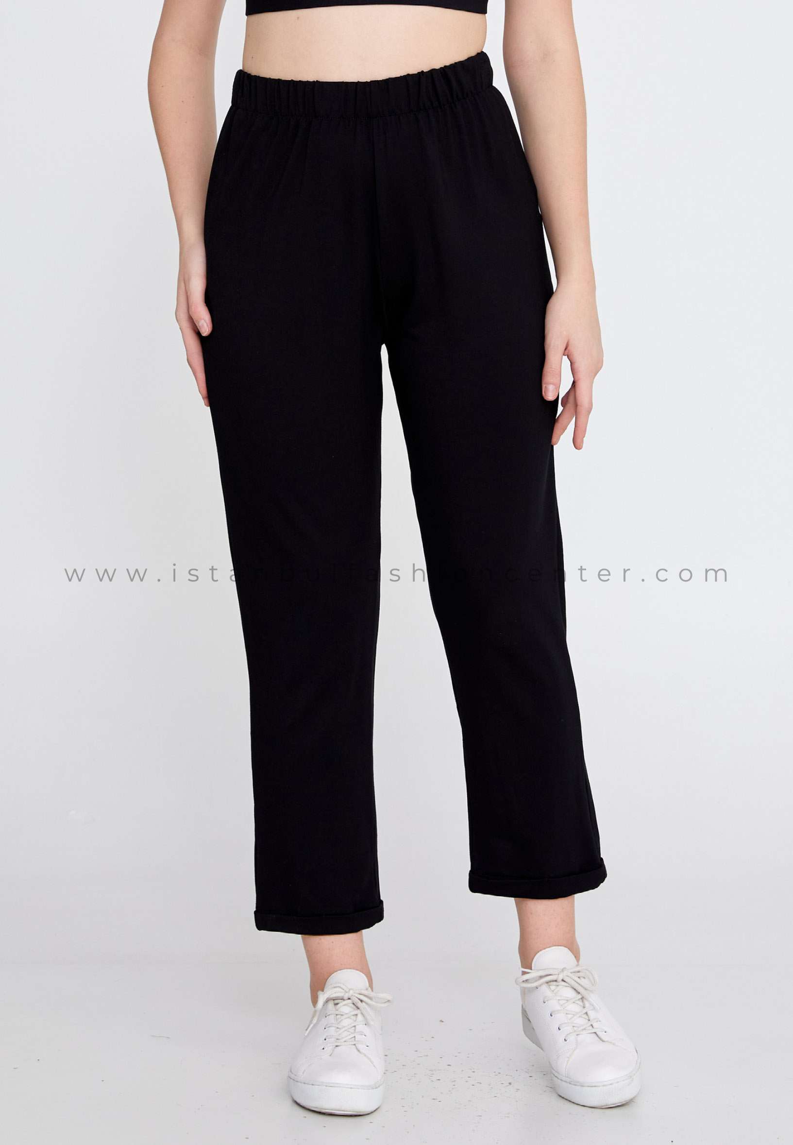 GEMKO Skinny Fit Plus Size Black Pants Gem14160xlsyh