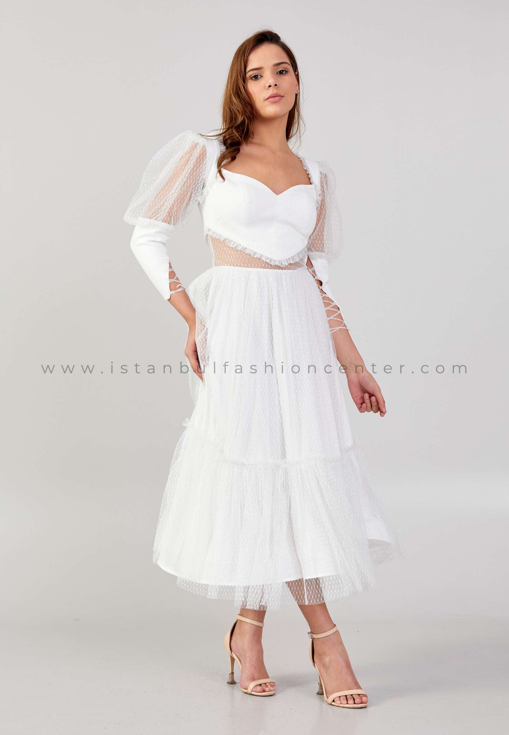 White midi store prom dress