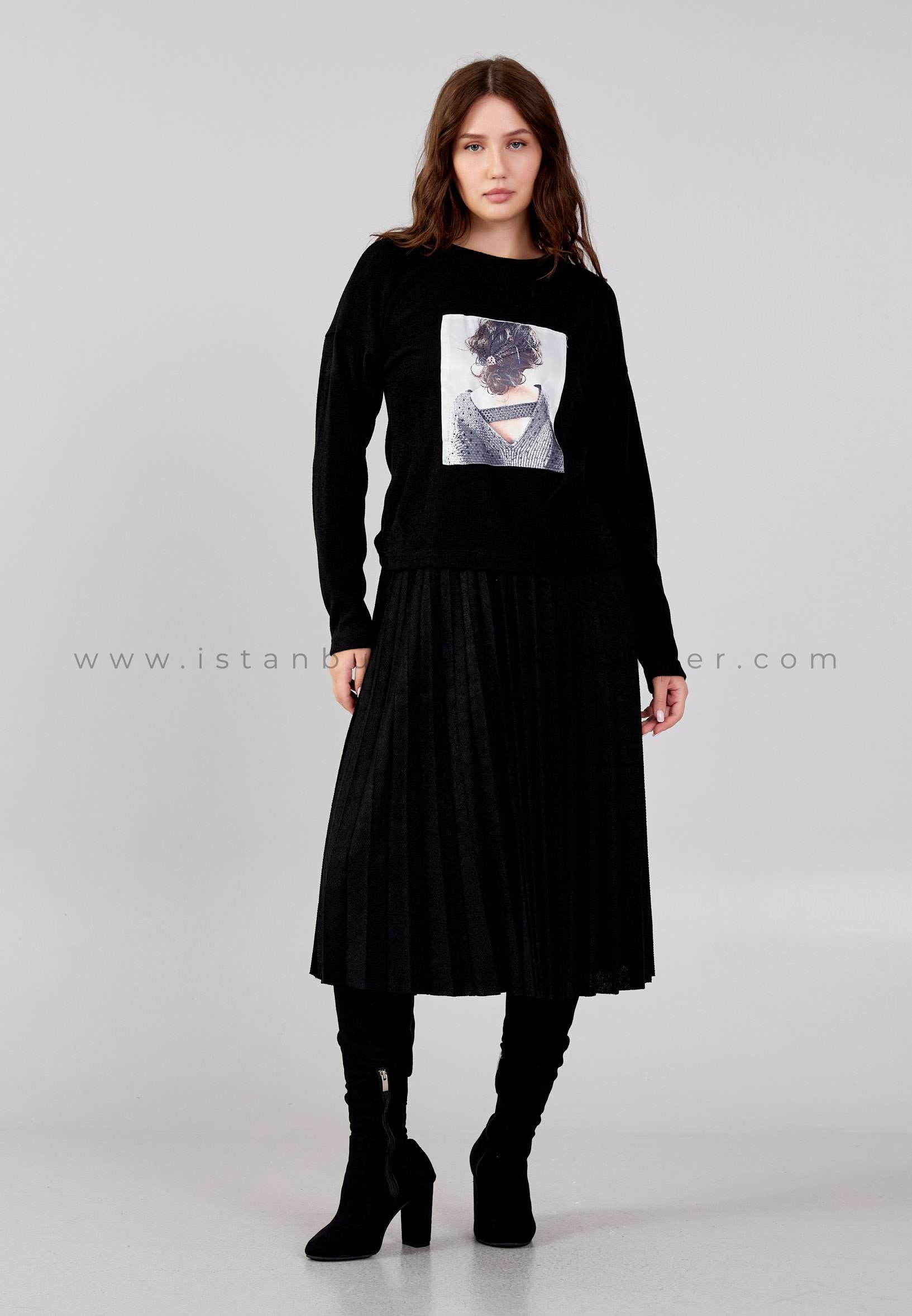 Long black cheap skirt 8d